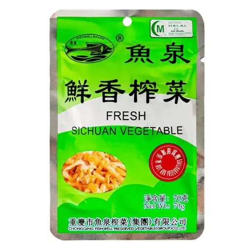 [PkVege.PkFd_049] 70g Fish Well Fresh Sichuan Vegetable 鱼泉鲜香榨菜丝 